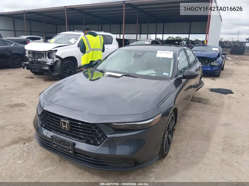 2026 HONDA ACCORD VIN 1HGCY1F42TA016626 — фото 2