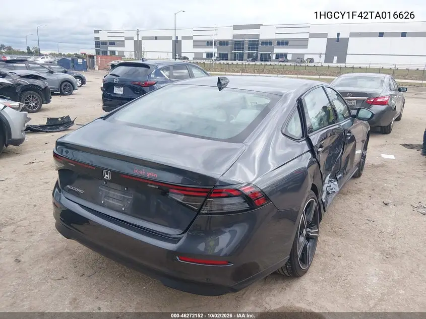 2026 HONDA ACCORD VIN 1HGCY1F42TA016626 — фото 4