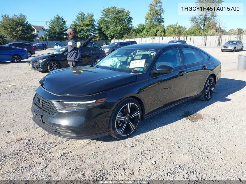 2026 HONDA ACCORD VIN 1HGCY1F45TA015700 — фото 2