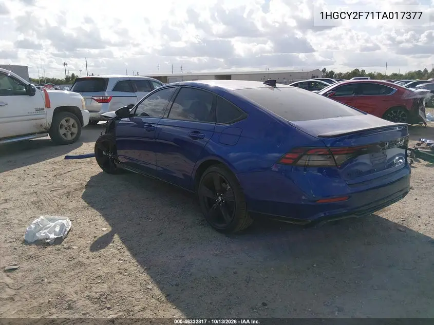 2026 HONDA ACCORD VIN 1HGCY2F71TA017377 — фото 3