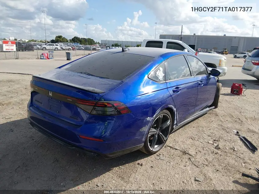 2026 HONDA ACCORD VIN 1HGCY2F71TA017377 — фото 4