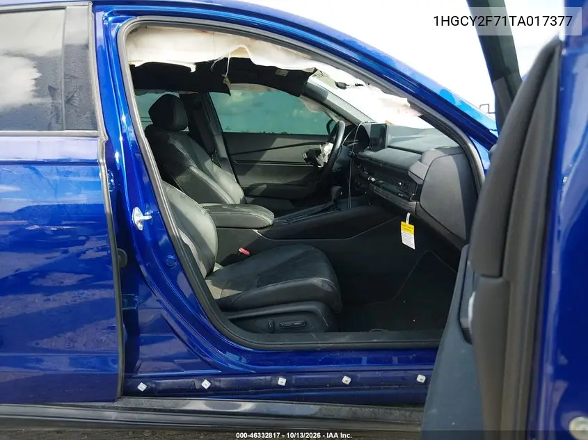 2026 HONDA ACCORD VIN 1HGCY2F71TA017377 — фото 5