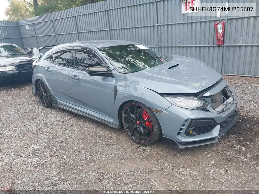 HONDA CIVIC TYPE R 2021, VIN SHHFK8G74MU205607