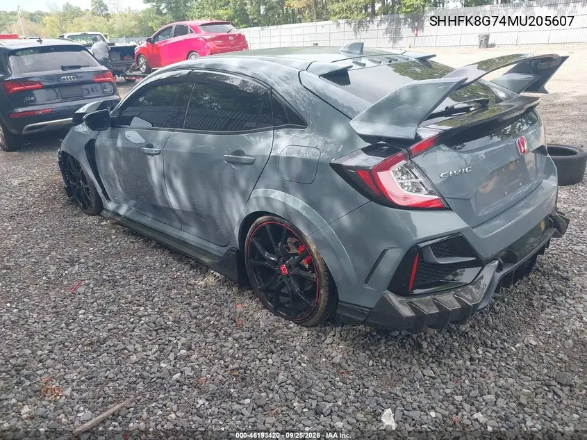 2021 HONDA CIVIC TYPE R VIN SHHFK8G74MU205607 — фото 3
