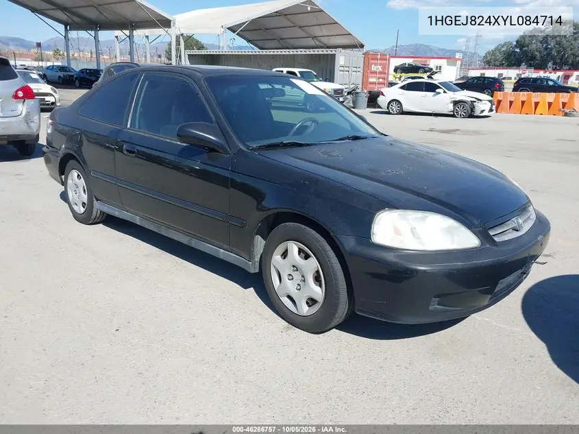 HONDA CIVIC 2000, VIN 1HGEJ824XYL084714