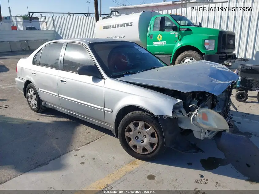 HONDA CIVIC 2000, VIN 2HGEJ6619YH557956