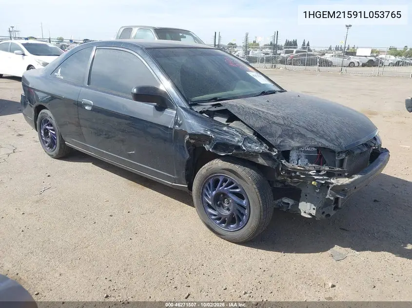 HONDA CIVIC 2001, VIN 1HGEM21591L053765