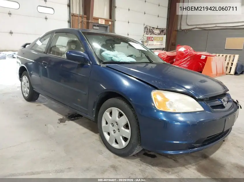 HONDA CIVIC 2002, VIN 1HGEM21942L060711