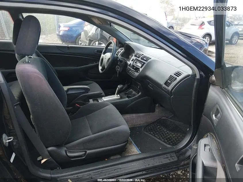 2004 HONDA CIVIC VIN 1HGEM22934L033873 — фото 5