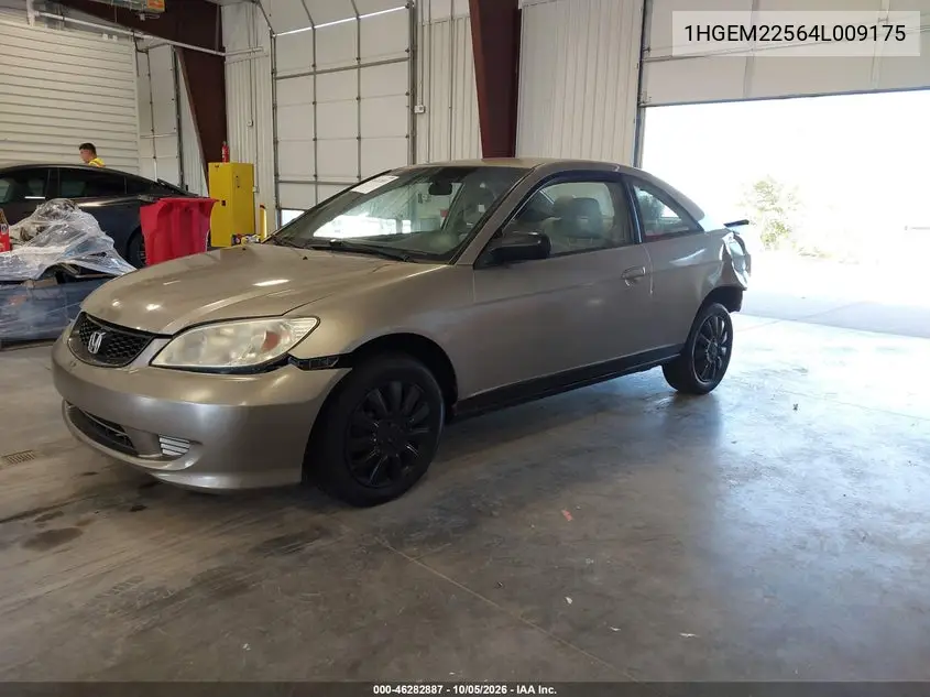 2004 HONDA CIVIC VIN 1HGEM22564L009175 — фото 2