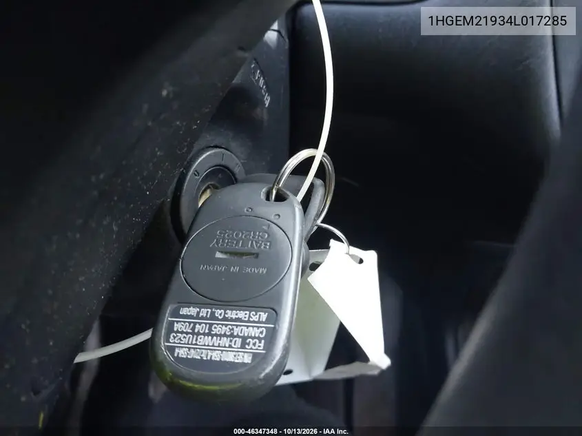 2004 HONDA CIVIC VIN 1HGEM21934L017285 — фото 11