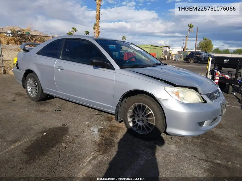 HONDA CIVIC 2005, VIN 1HGEM22575L075056