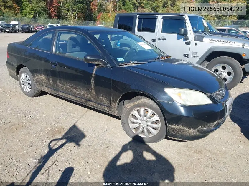 HONDA CIVIC 2005, VIN 1HGEM22565L054229