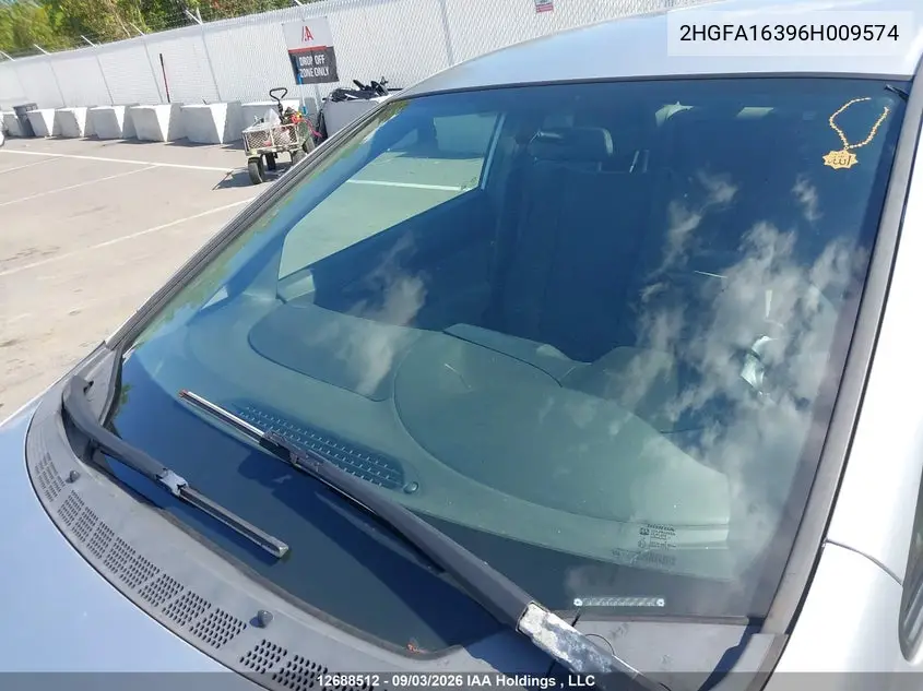 2006 HONDA CIVIC VIN 2HGFA16396H009574 — фото 18