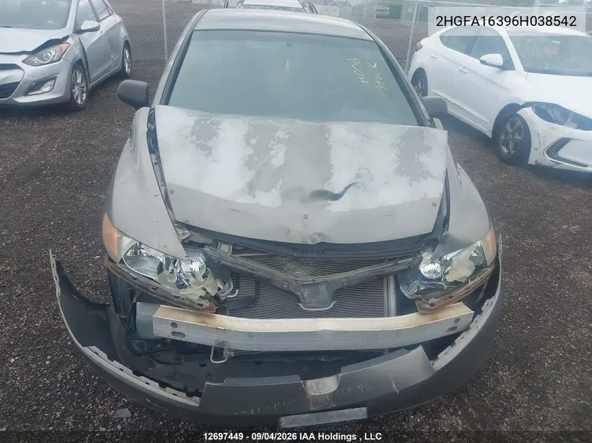 2006 HONDA CIVIC VIN 2HGFA16396H038542 — фото 12