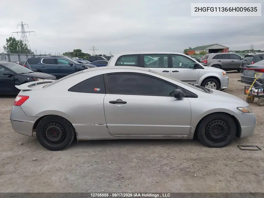 2006 HONDA CIVIC VIN 2HGFG11366H009635 — фото 14