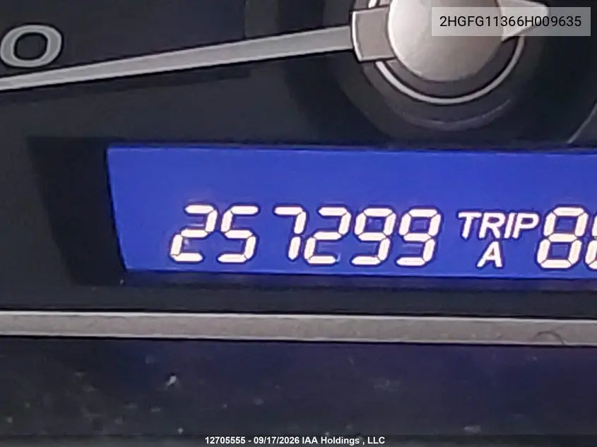 2006 HONDA CIVIC VIN 2HGFG11366H009635 — фото 16