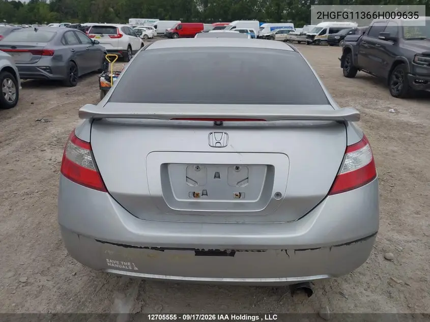 2006 HONDA CIVIC VIN 2HGFG11366H009635 — фото 17