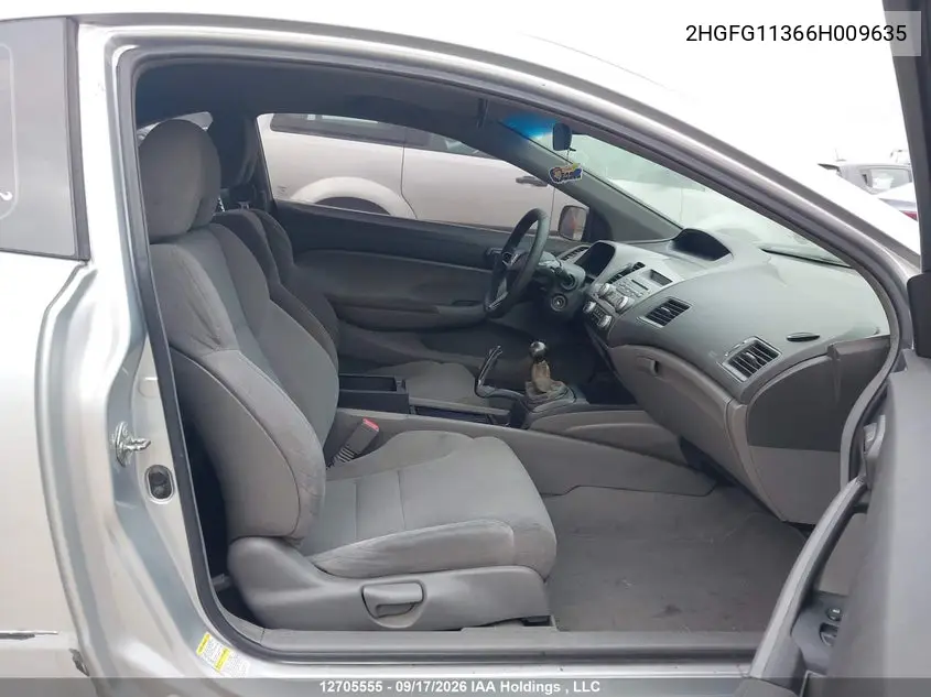 2006 HONDA CIVIC VIN 2HGFG11366H009635 — фото 5
