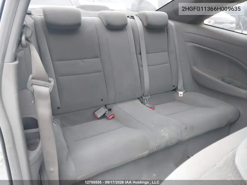 2006 HONDA CIVIC VIN 2HGFG11366H009635 — фото 8
