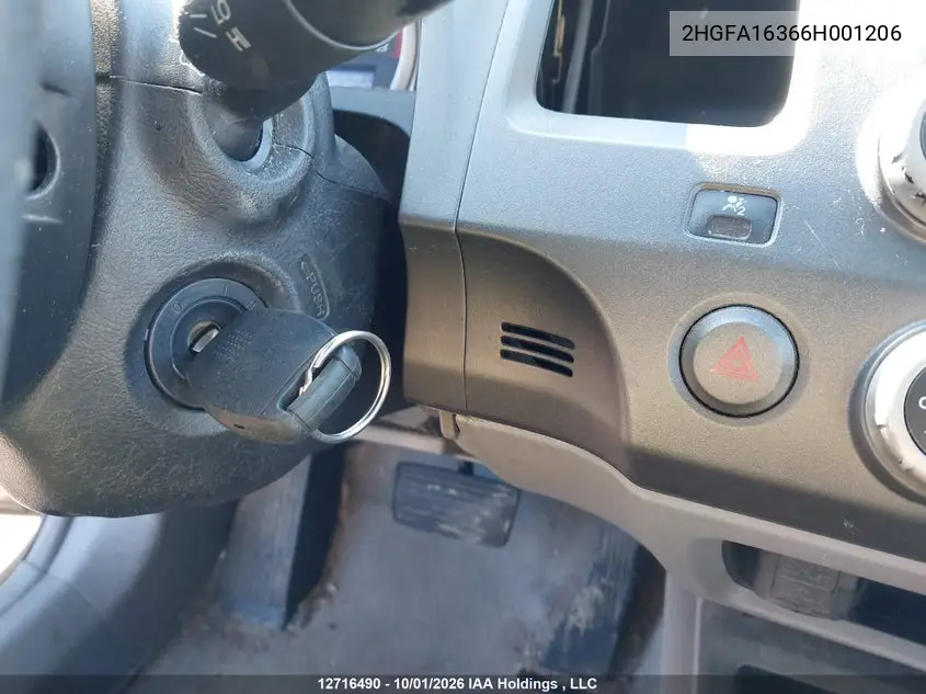 2006 HONDA CIVIC VIN 2HGFA16366H001206 — фото 11