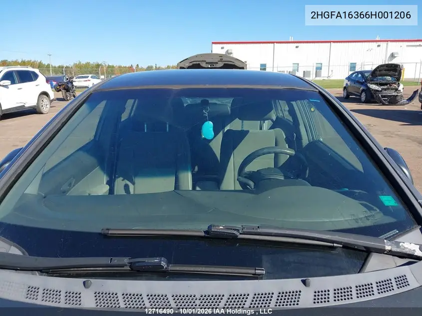 2006 HONDA CIVIC VIN 2HGFA16366H001206 — фото 17