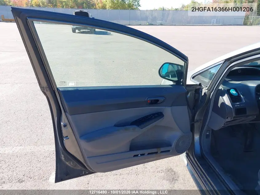 2006 HONDA CIVIC VIN 2HGFA16366H001206 — фото 19