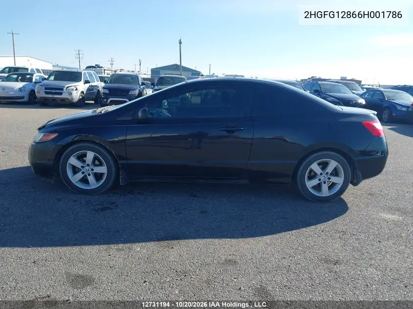 2006 HONDA CIVIC VIN 2HGFG12866H001786 — фото 14