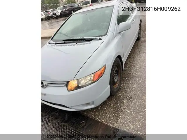 2006 HONDA CIVIC VIN 2HGFG12816H009262 — фото 5