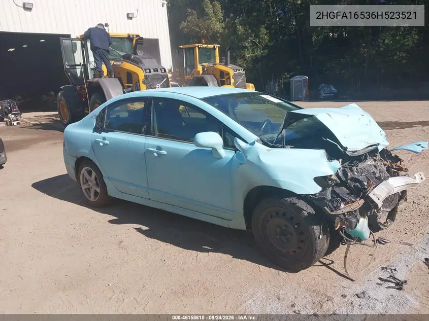 HONDA CIVIC 2006, VIN 2HGFA16536H523521