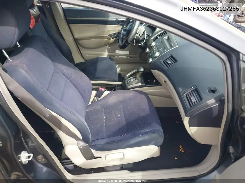 2006 HONDA CIVIC VIN JHMFA36236S027285 — фото 5