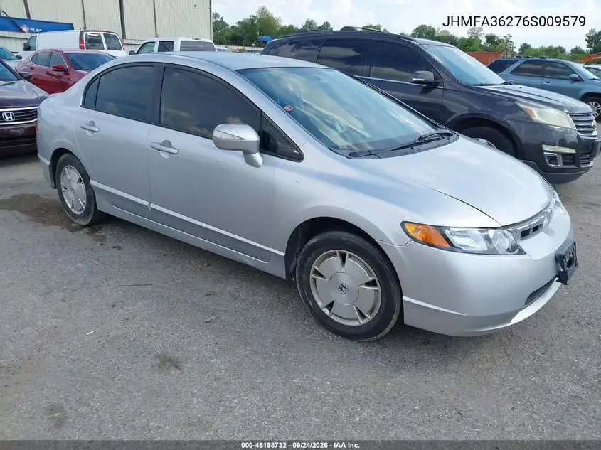 HONDA CIVIC 2006, VIN JHMFA36276S009579