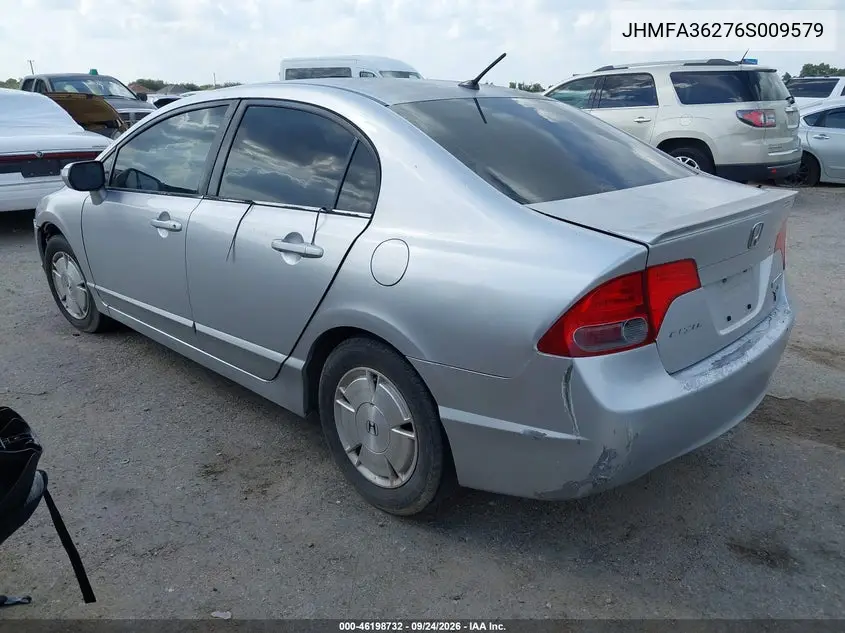 2006 HONDA CIVIC VIN JHMFA36276S009579 — фото 3