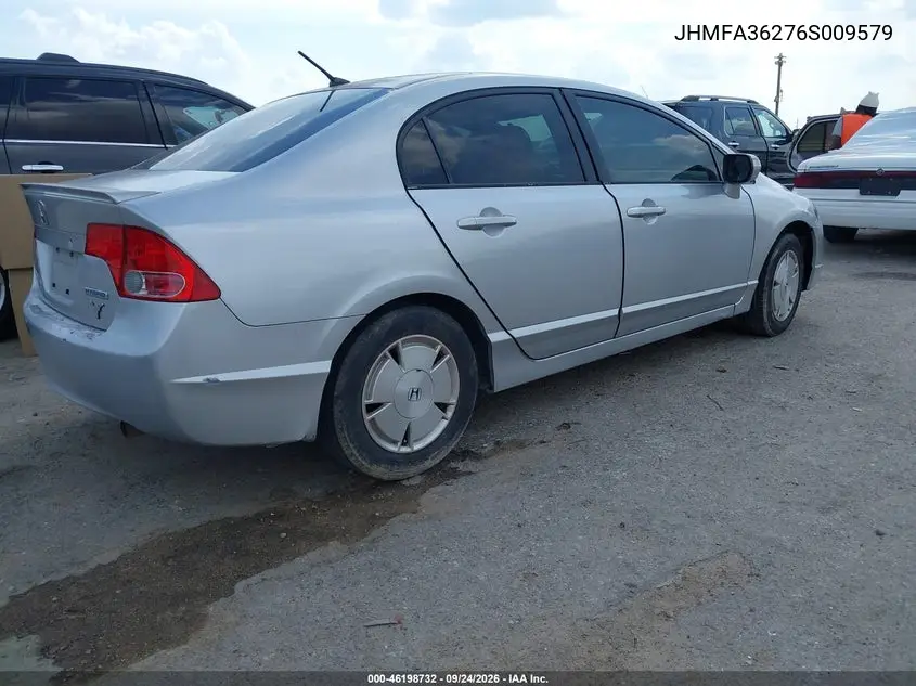 2006 HONDA CIVIC VIN JHMFA36276S009579 — фото 4