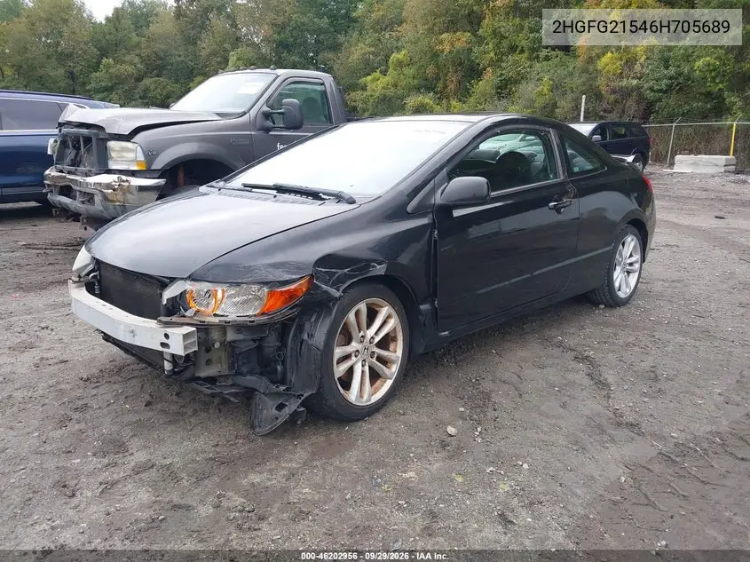 2006 HONDA CIVIC VIN 2HGFG21546H705689 — фото 2