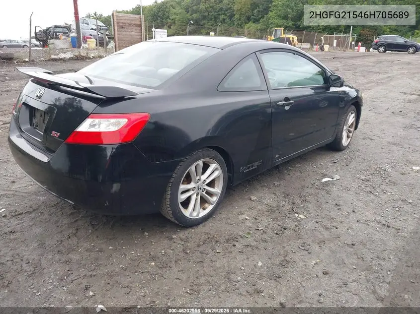 2006 HONDA CIVIC VIN 2HGFG21546H705689 — фото 4