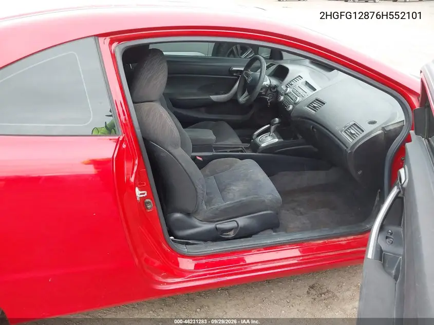 2006 HONDA CIVIC VIN 2HGFG12876H552101 — фото 5