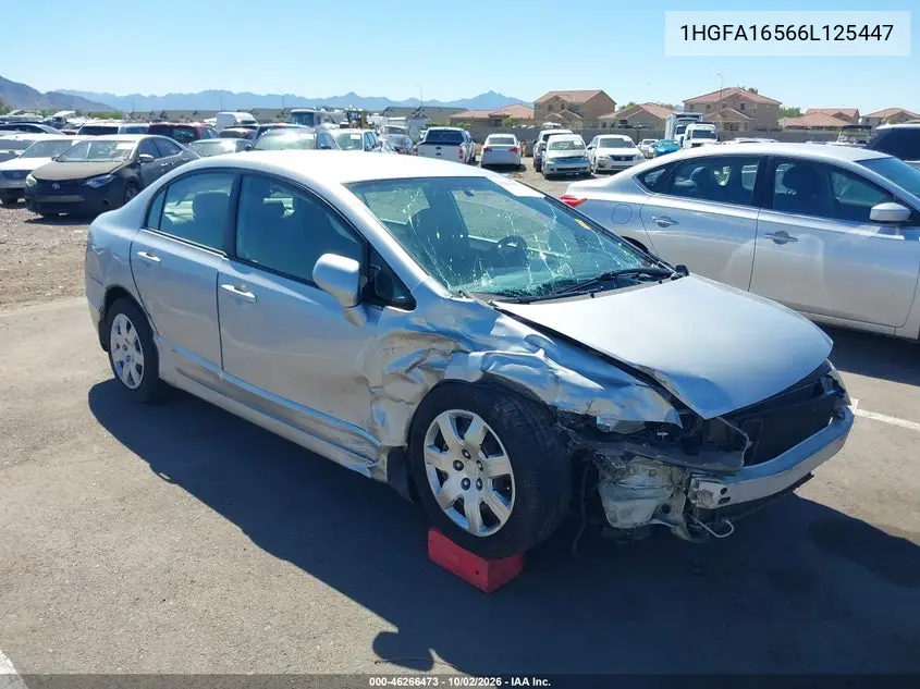 HONDA CIVIC 2006, VIN 1HGFA16566L125447