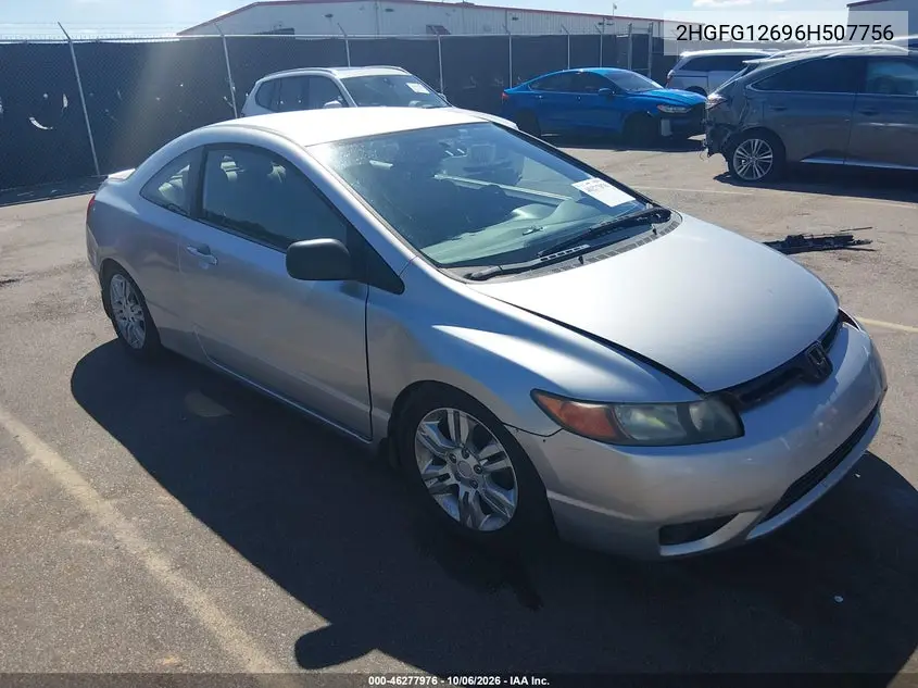 HONDA CIVIC 2006, VIN 2HGFG12696H507756
