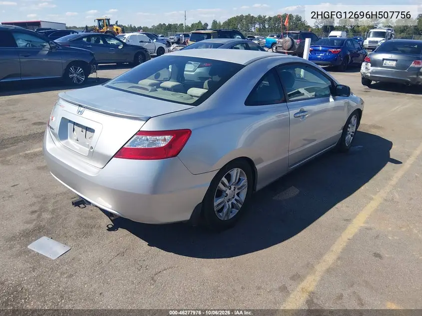 2006 HONDA CIVIC VIN 2HGFG12696H507756 — фото 4