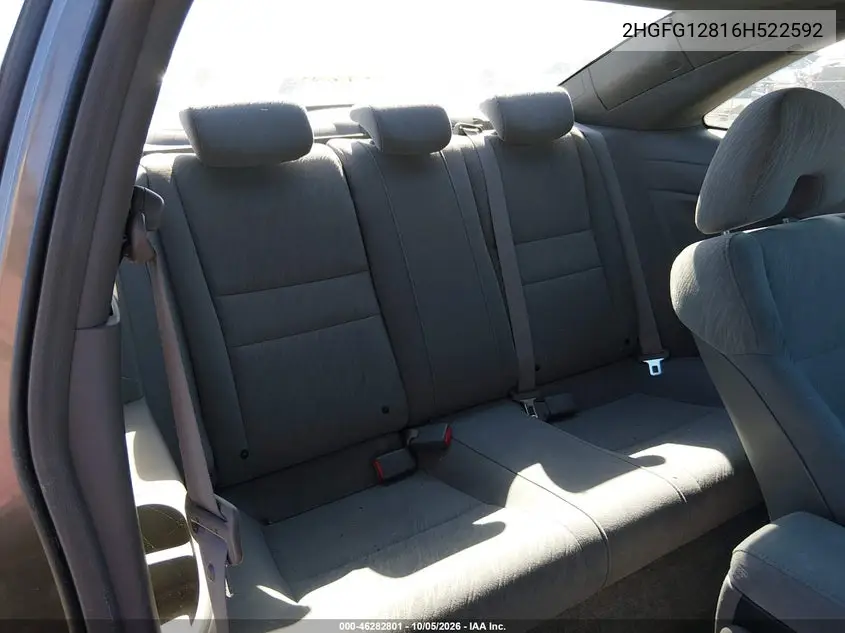 2006 HONDA CIVIC VIN 2HGFG12816H522592 — фото 8