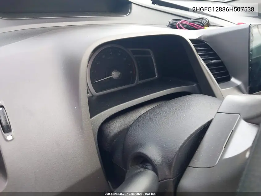 2006 HONDA CIVIC VIN 2HGFG12886H507538 — фото 7