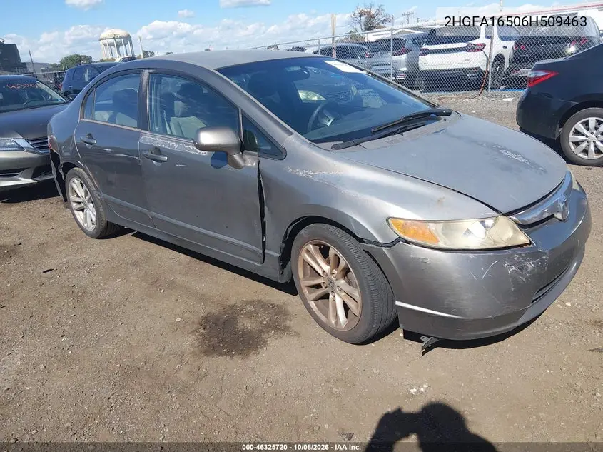 HONDA CIVIC 2006, VIN 2HGFA16506H509463