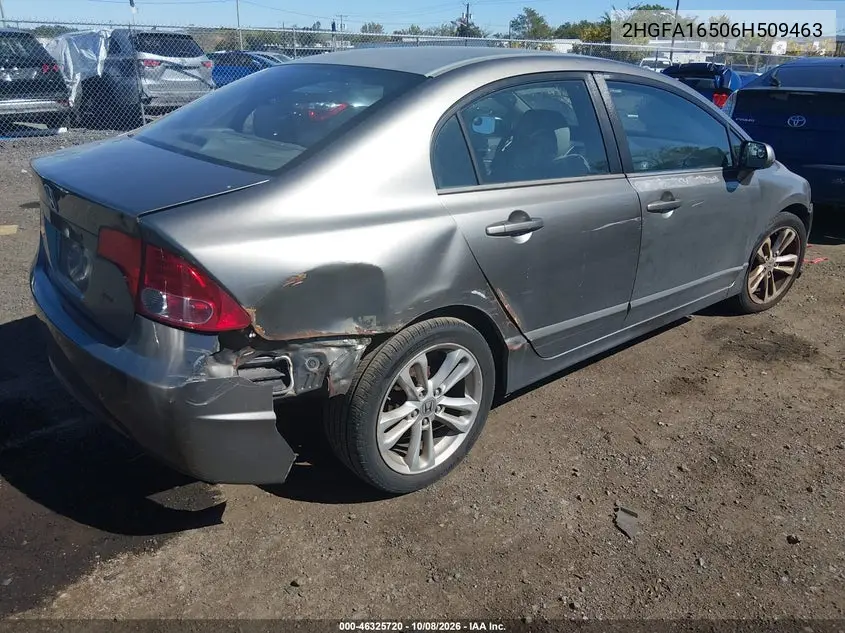 2006 HONDA CIVIC VIN 2HGFA16506H509463 — фото 4