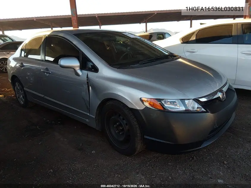 HONDA CIVIC 2006, VIN 1HGFA16536L030831