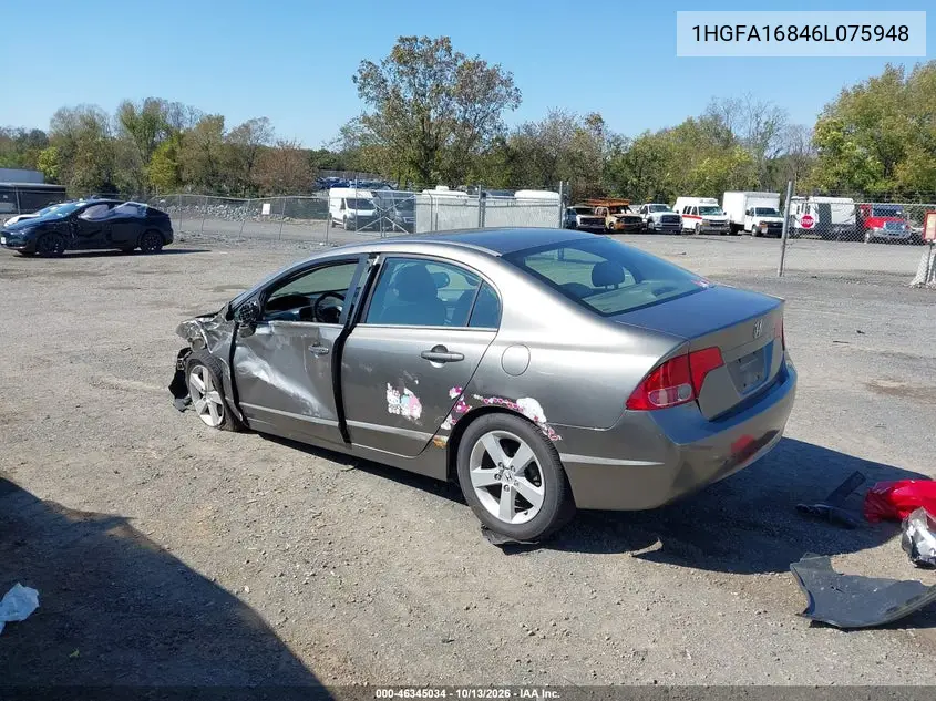 HONDA CIVIC 2006, VIN 1HGFA16846L075948
