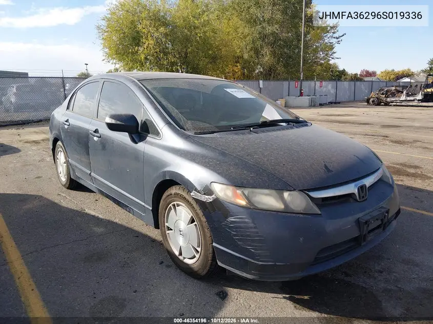 HONDA CIVIC 2006, VIN JHMFA36296S019336