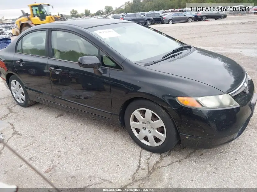 HONDA CIVIC 2006, VIN 1HGFA16546L005534