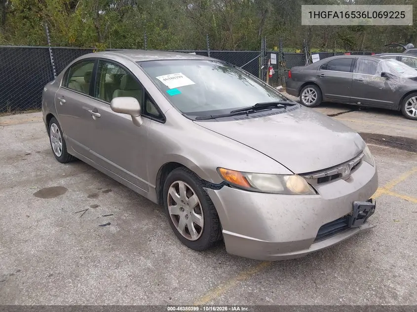 HONDA CIVIC 2006, VIN 1HGFA16536L069225