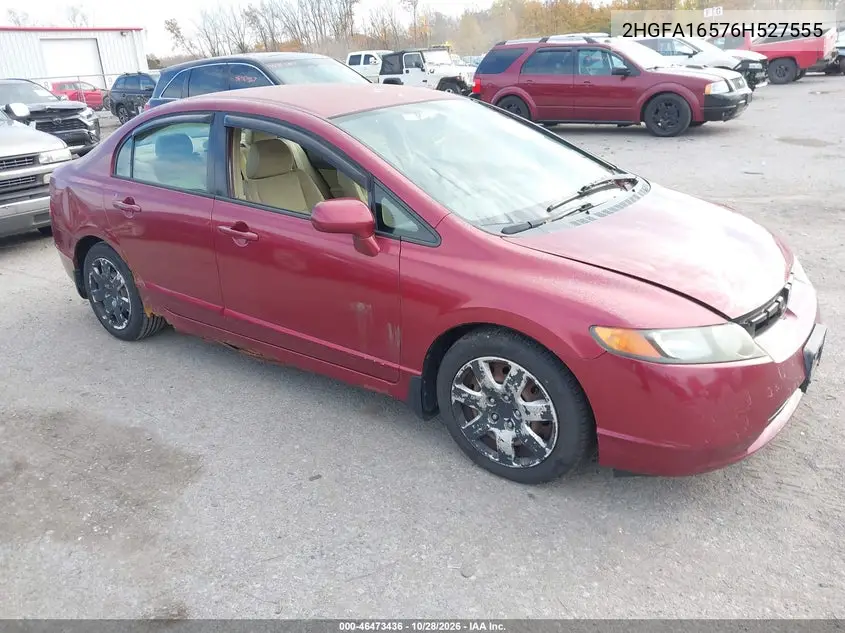 HONDA CIVIC 2006, VIN 2HGFA16576H527555
